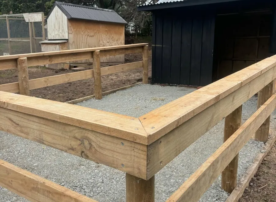 Timber stock yards built by the Elite Lifestyle Services crew